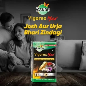 Zandu Vigorex Max | 20 कैप्स, शिलाजित, सोना, केसर, मोती और अश्वगंधा से समृद्ध तीव्रता और ऊर्जा के लिए